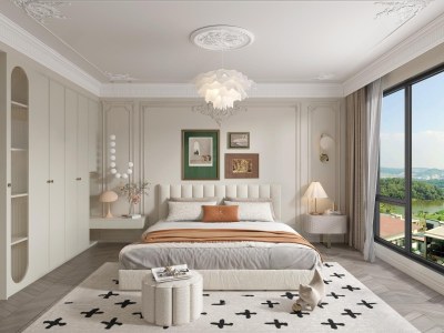 法式卧室3D模型下载